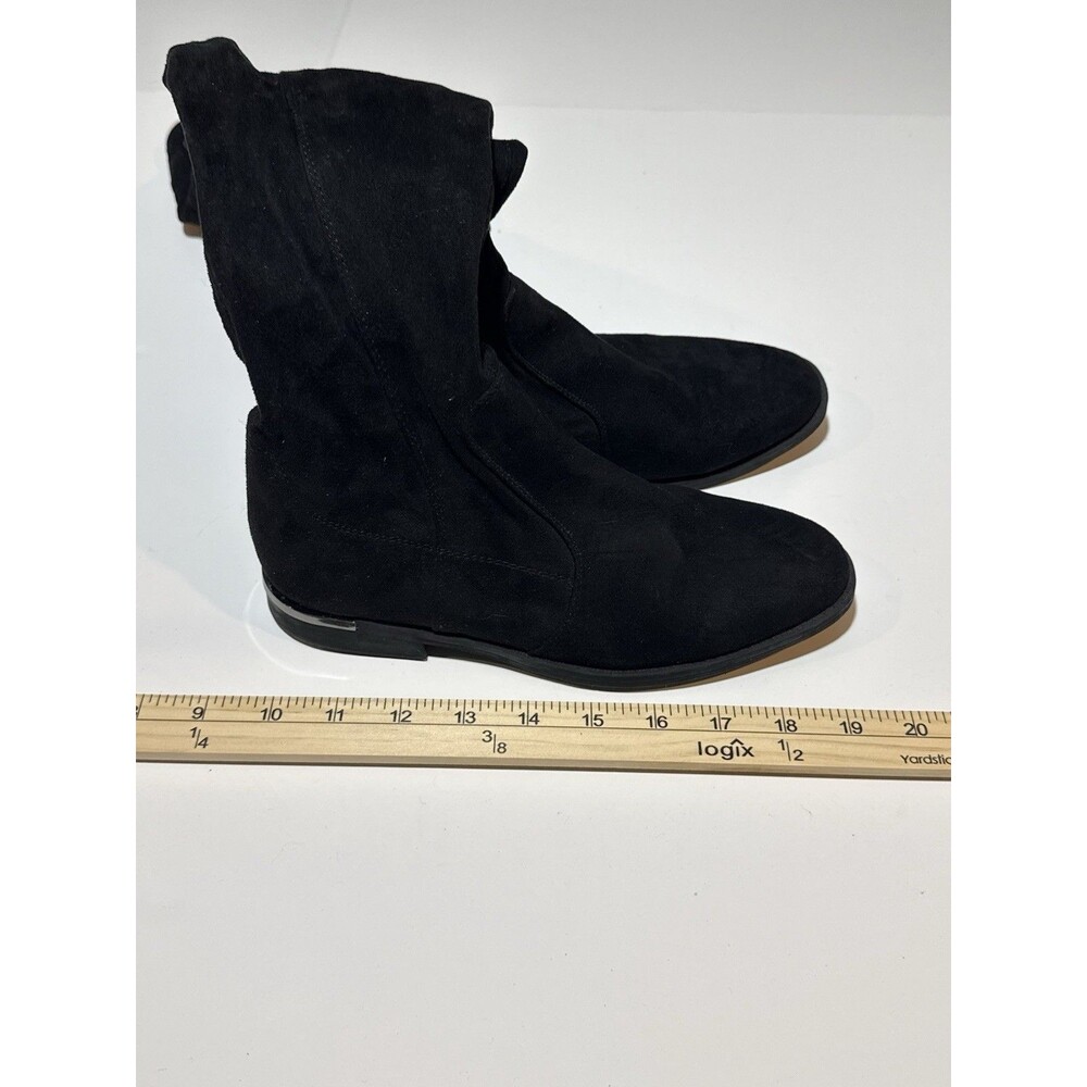 Marc Fisher Boots Womens 10 M Black Tall Over The Knee Suede Side Zip Heels - Picture 5 of 5